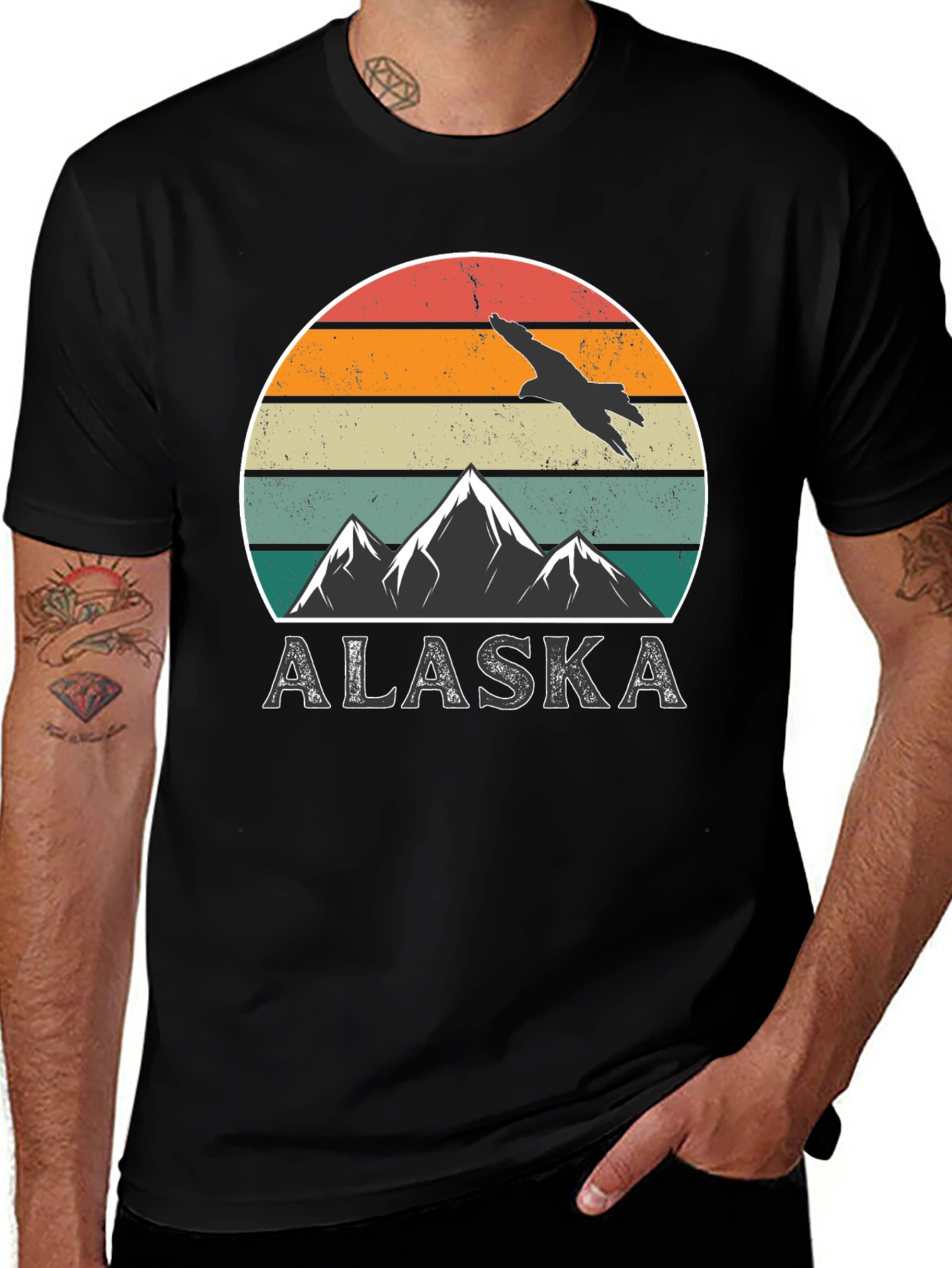 Alaska Mountain Sunset Graphic Tee