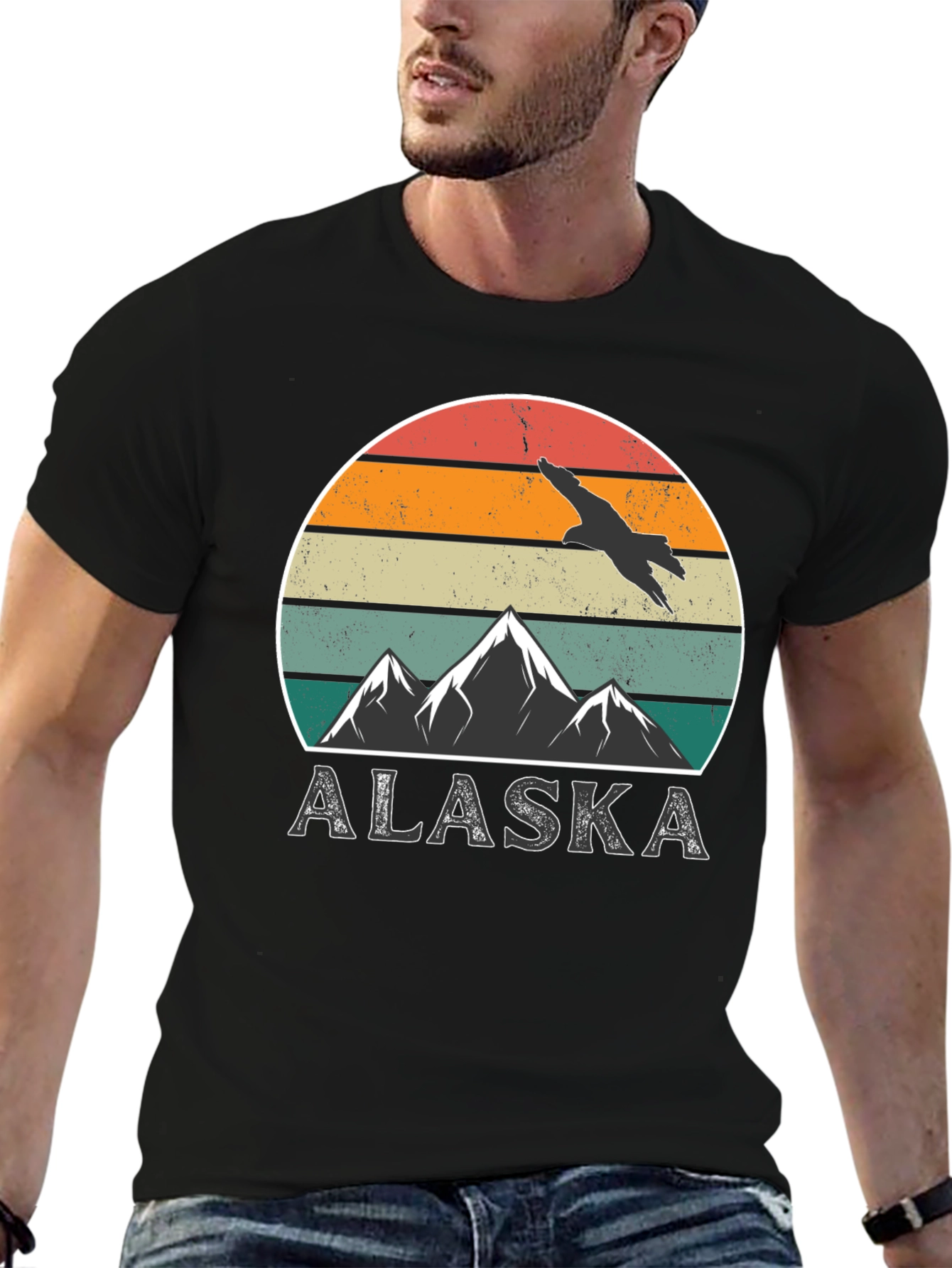Alaska Mountain Sunset Graphic Tee