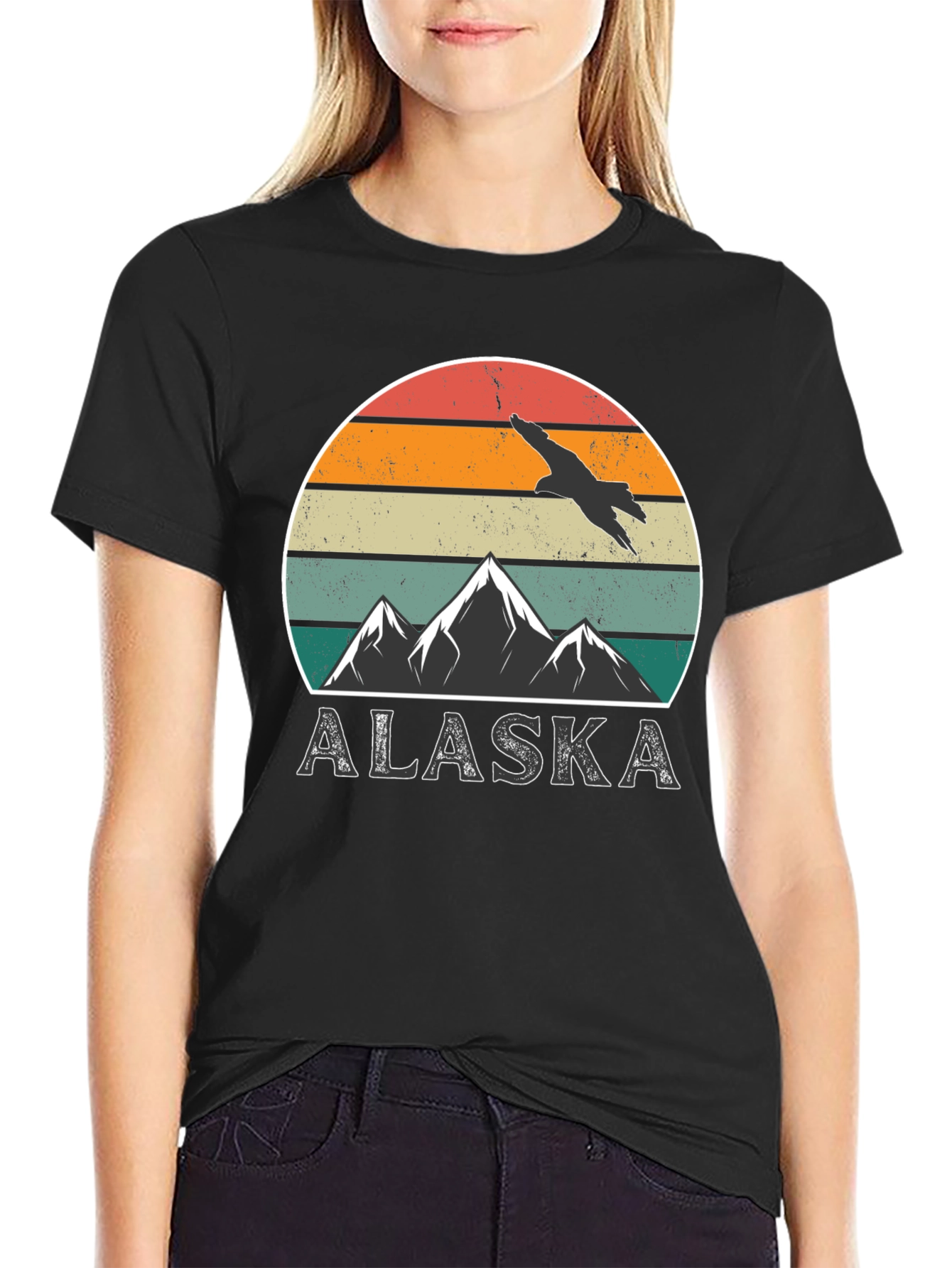 Alaska Mountain Sunset Graphic Tee