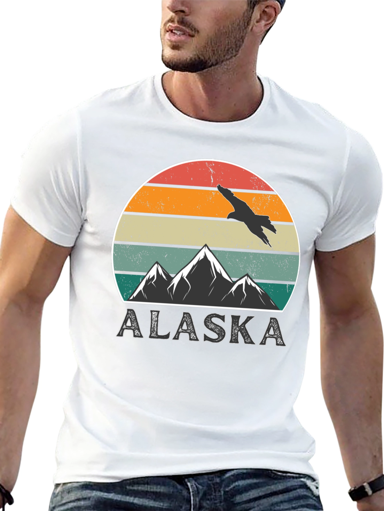 Alaska Mountain Sunset Graphic Tee