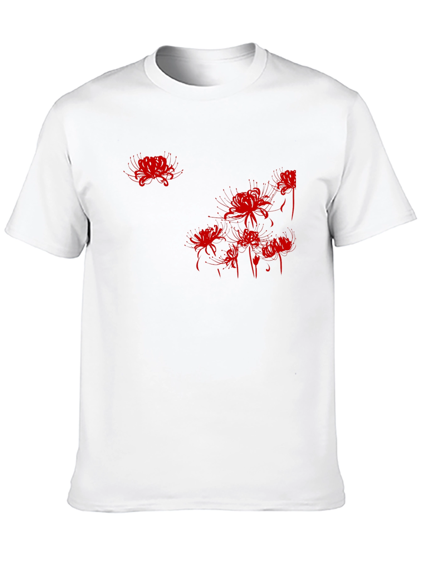 Red Spider Lily Graphic Tee - Mens Black T-Shirt