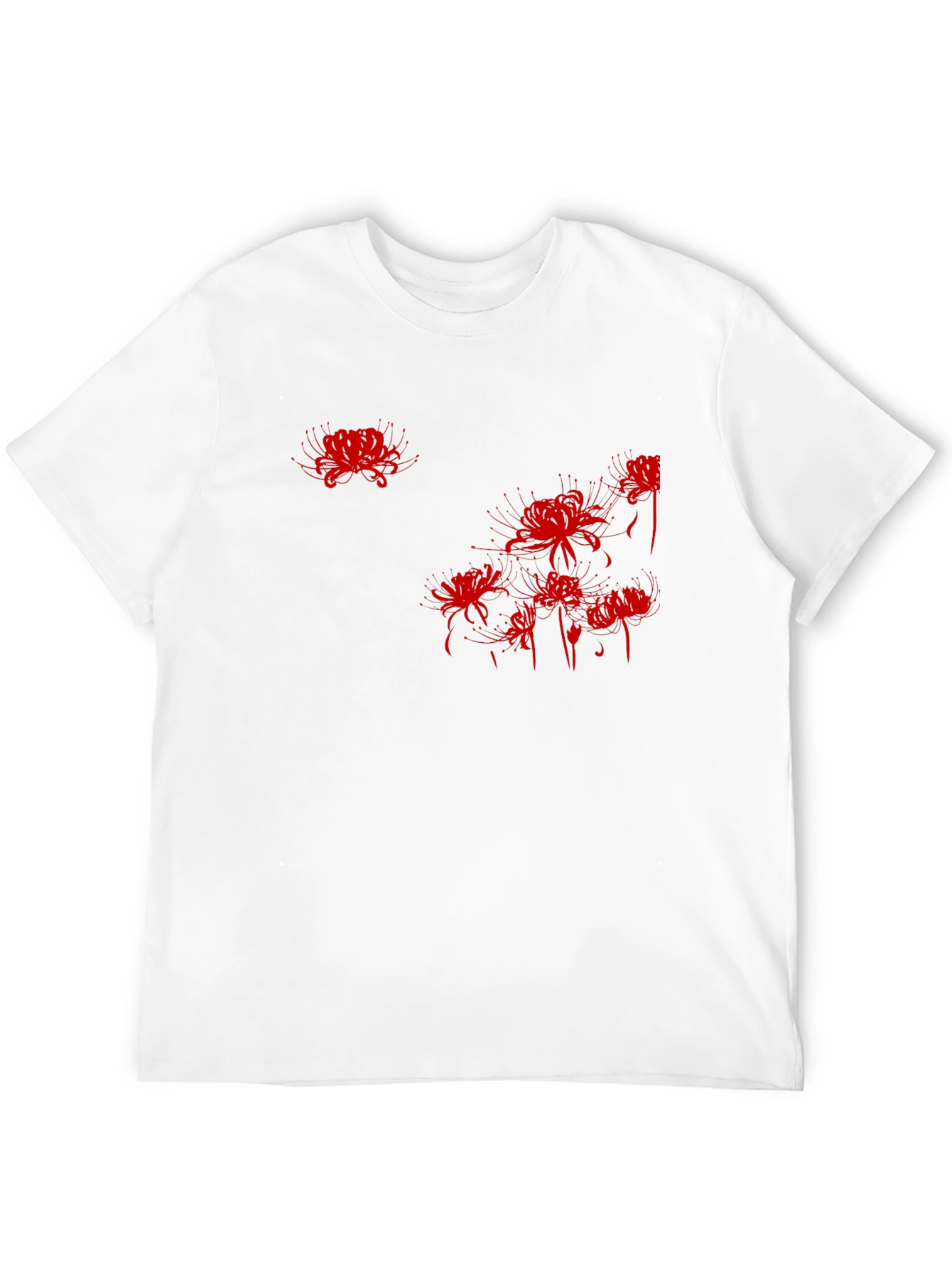 Red Spider Lily Graphic Tee - Mens Black T-Shirt