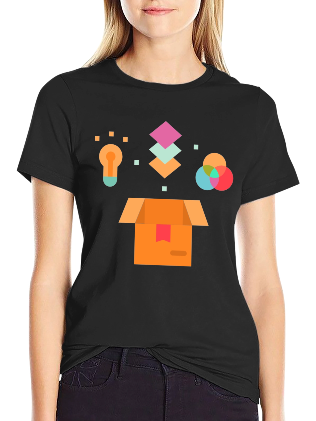 Creative Box T-Shirt - Black Graphic Tee