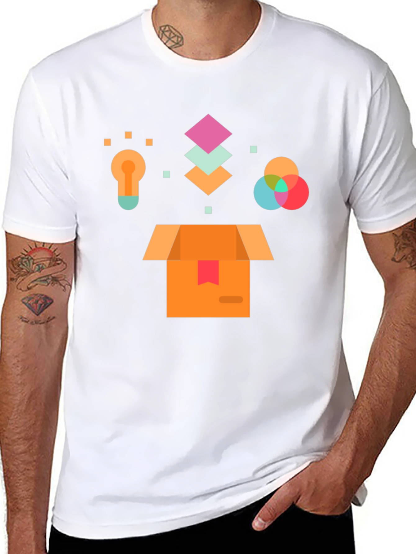 Creative Box T-Shirt - Black Graphic Tee