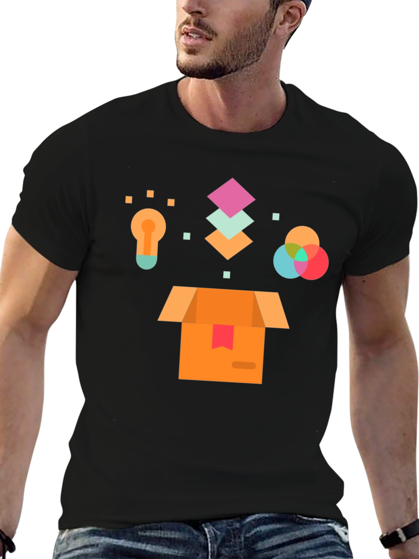 Creative Box T-Shirt - Black Graphic Tee