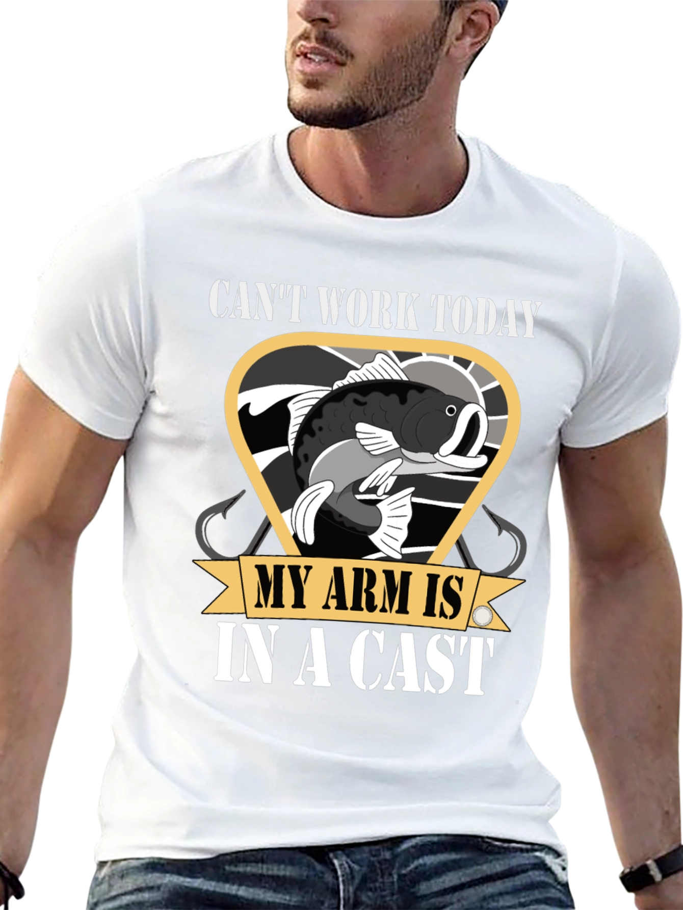 Funny Fishing T-Shirt - Cant Work Today