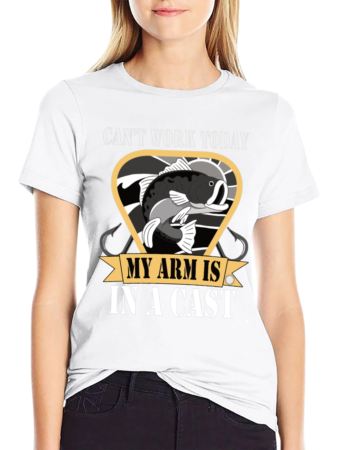 Funny Fishing T-Shirt - Cant Work Today