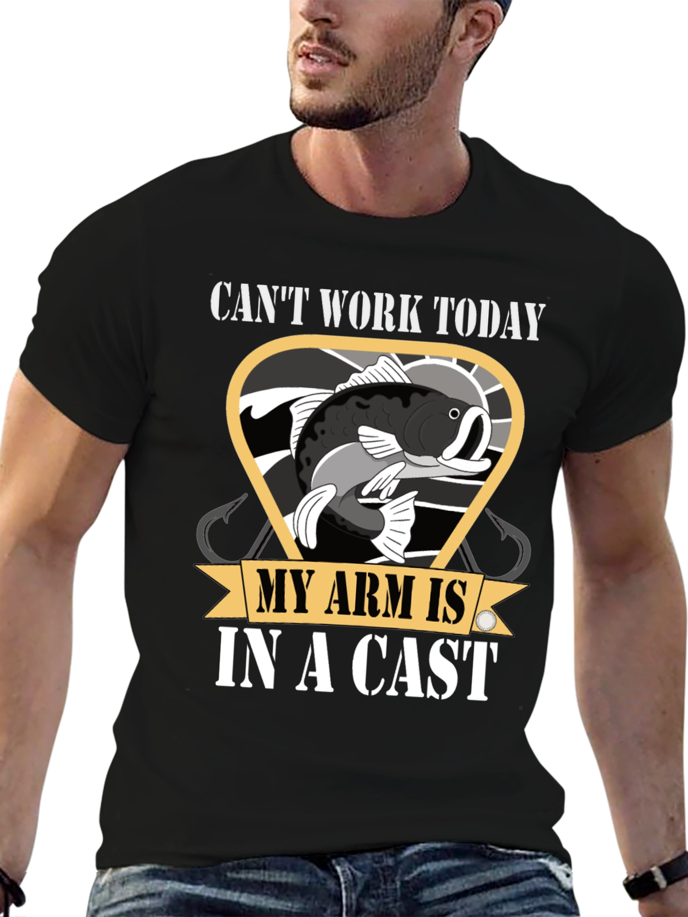 Funny Fishing T-Shirt - Cant Work Today