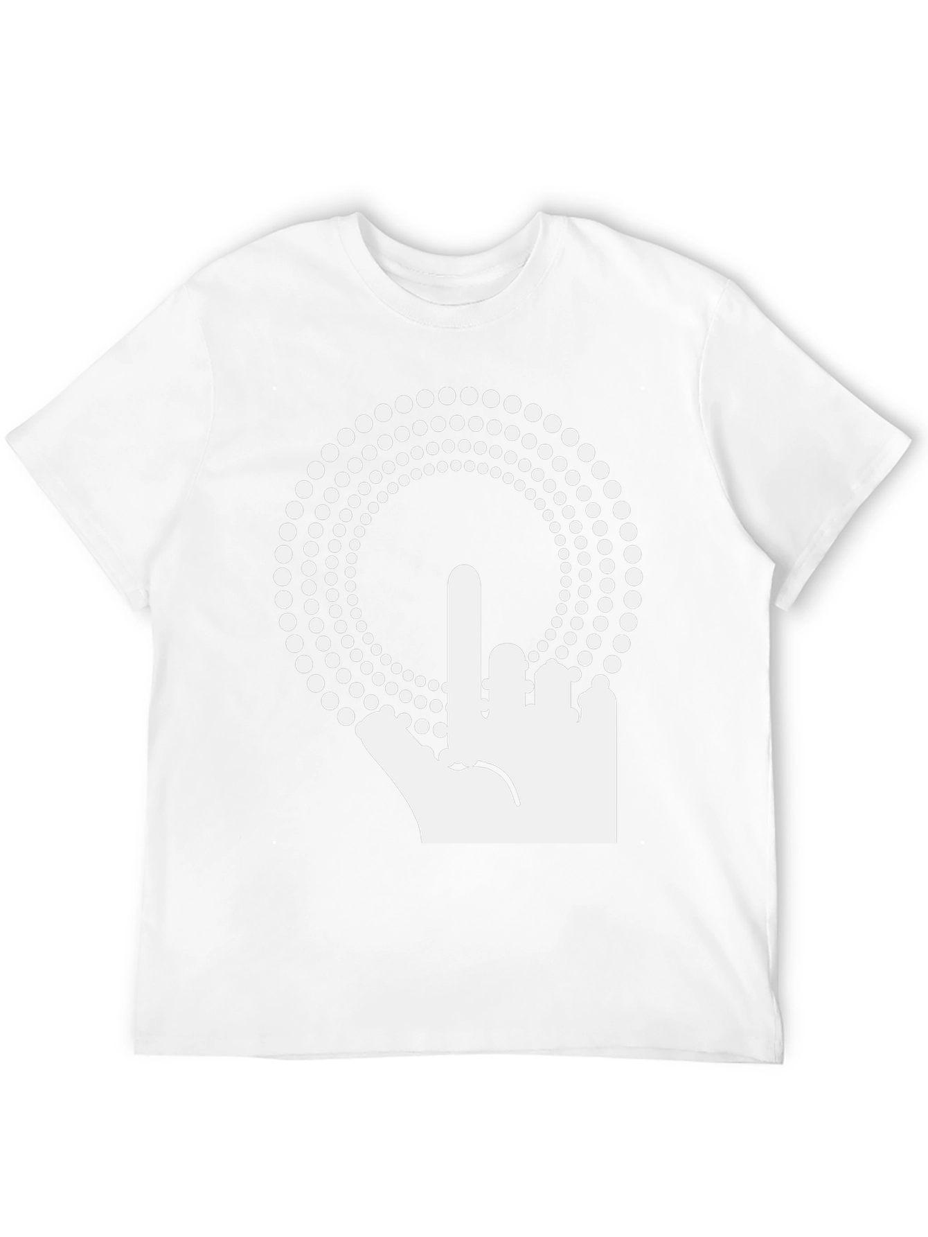 Middle Finger Hand Graphic Black T-Shirt