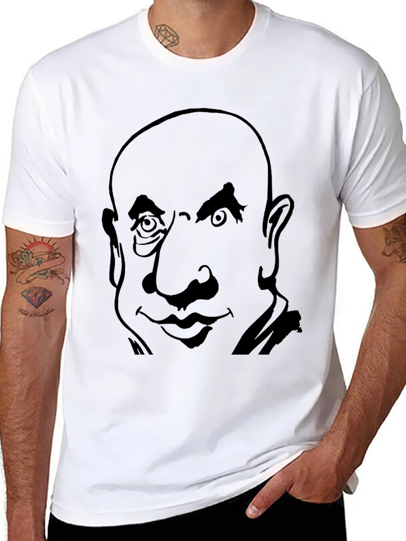 Bold Graphic T-Shirt - Cartoon Face Design
