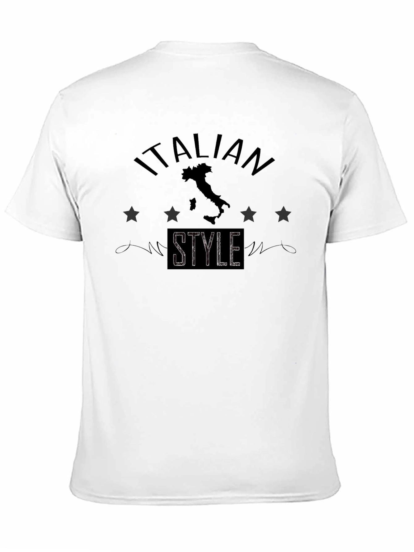 Italian Style Graphic Black T-Shirt