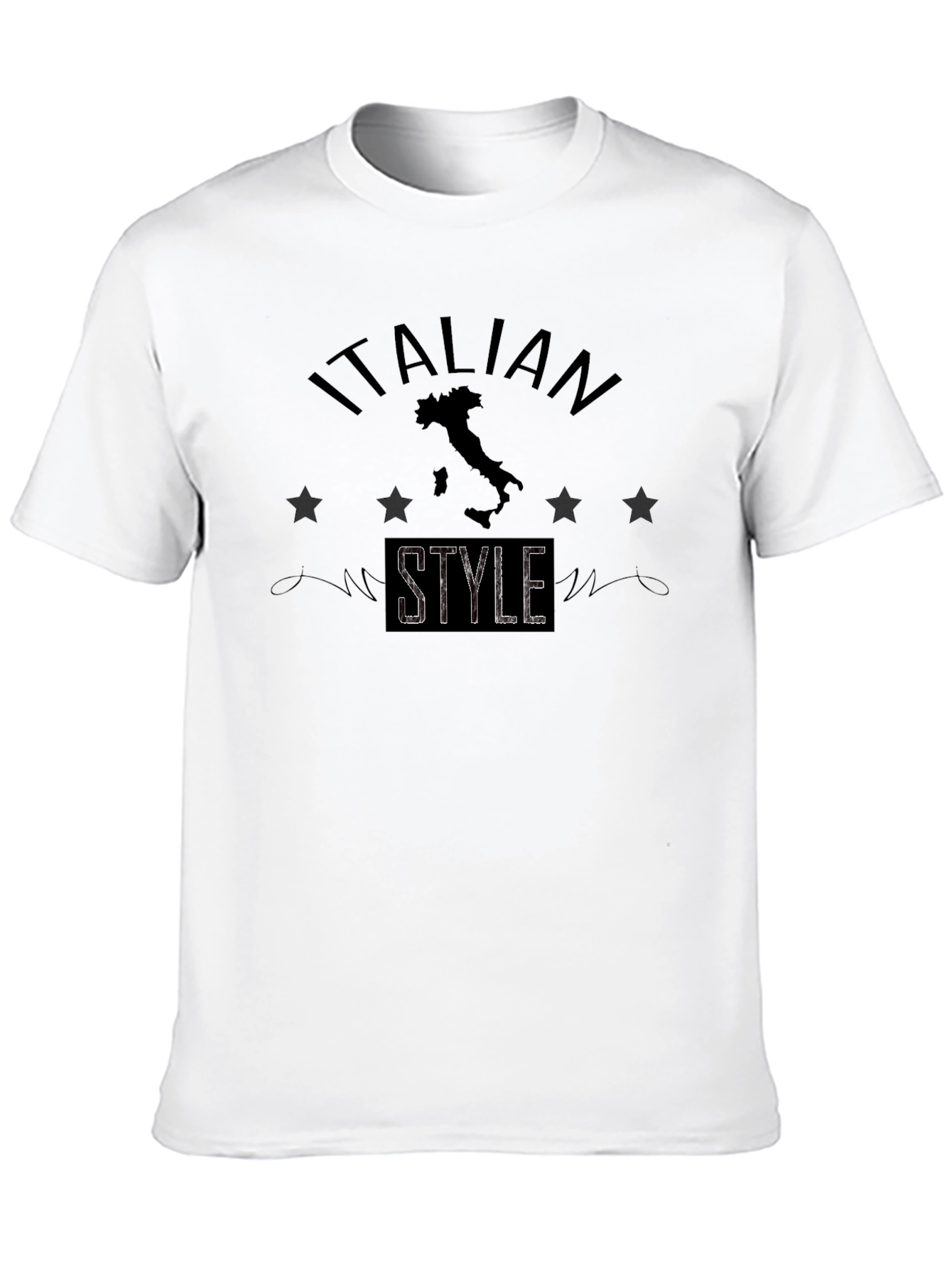 Italian Style Graphic Black T-Shirt