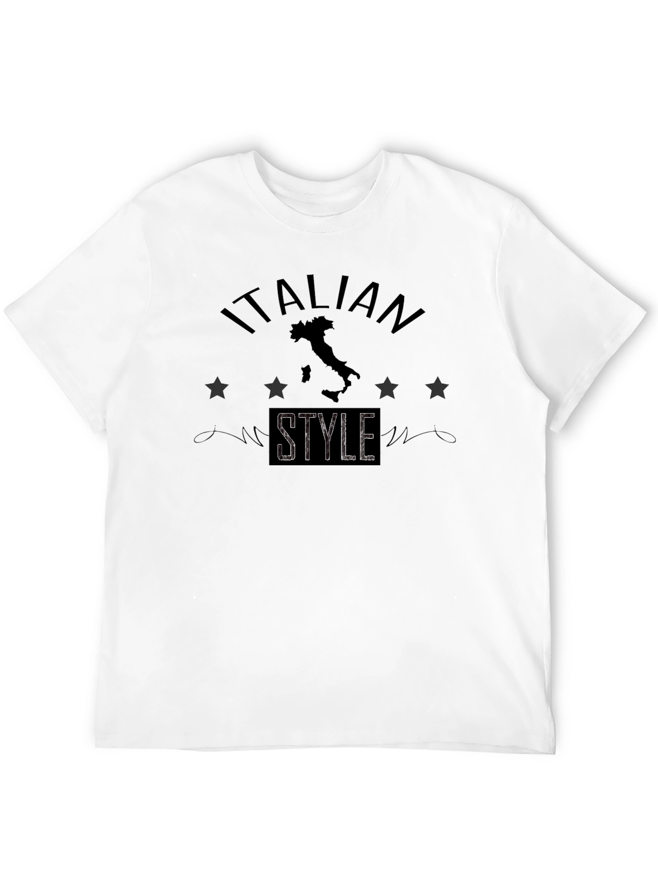 Italian Style Graphic Black T-Shirt
