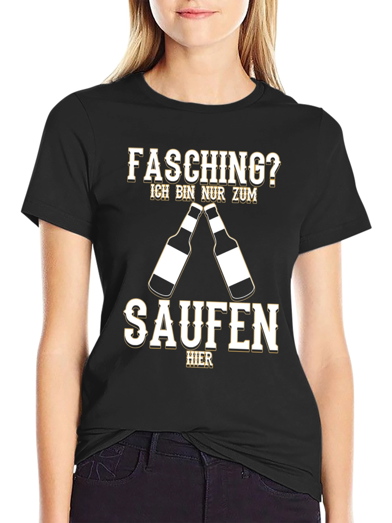 Mens Fasching? Ich Bin Nur Zum Saufen T-Shirt