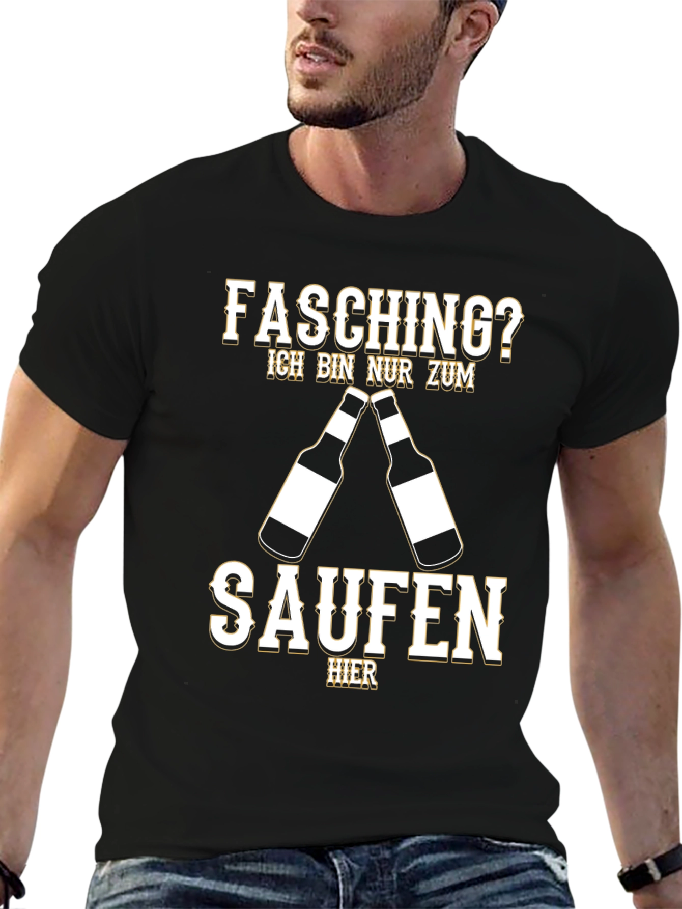 Mens Fasching? Ich Bin Nur Zum Saufen T-Shirt