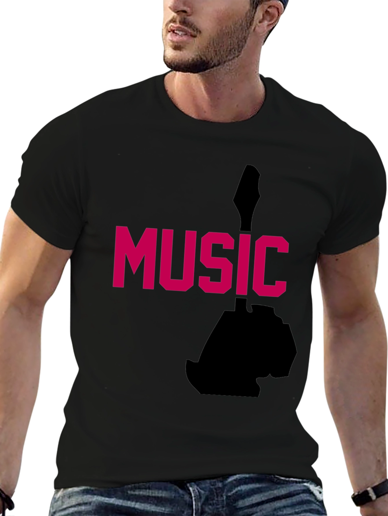Music Graphic Tee - Black