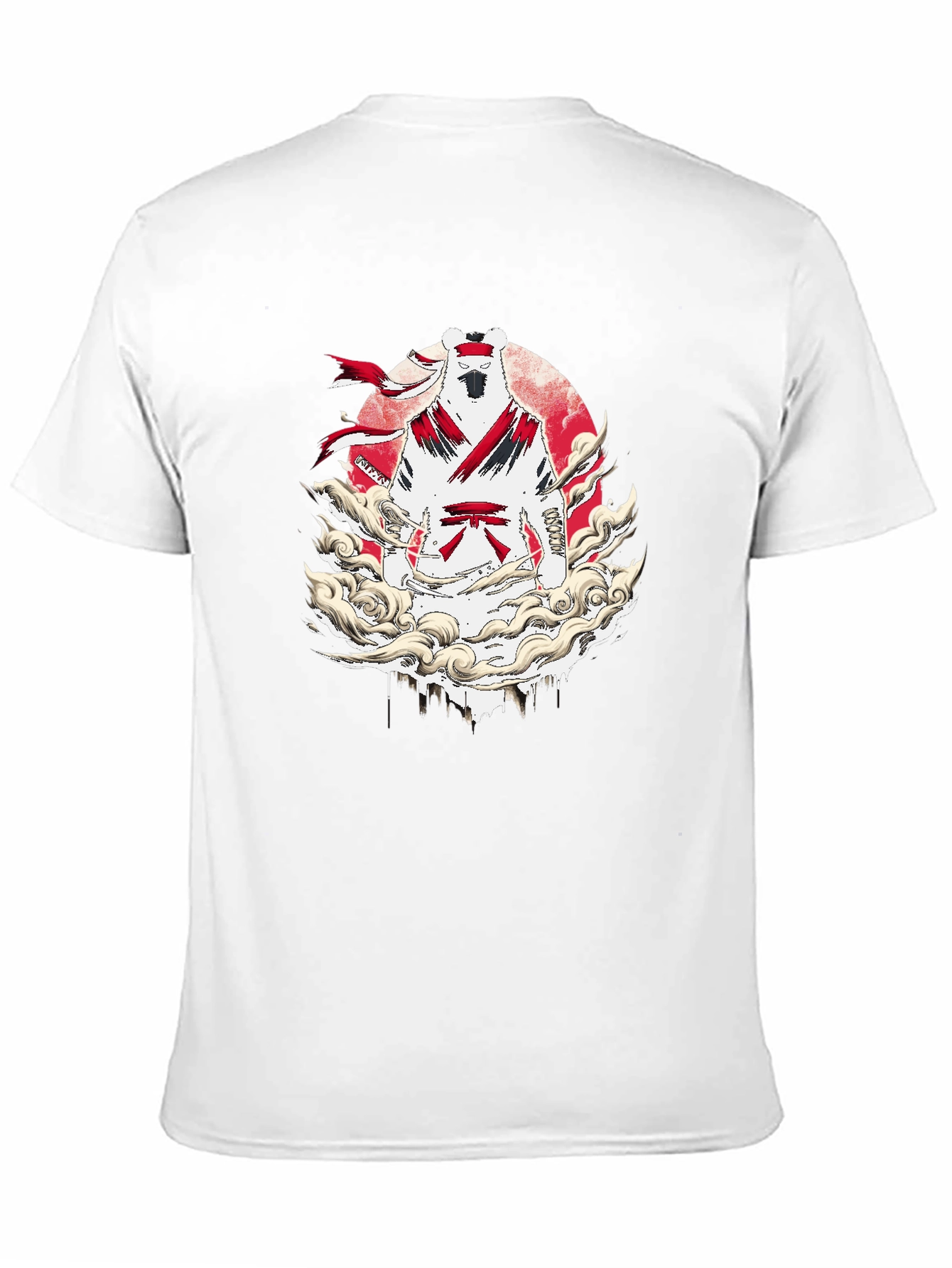 Martial Arts Bear Graphic T-Shirt - Black