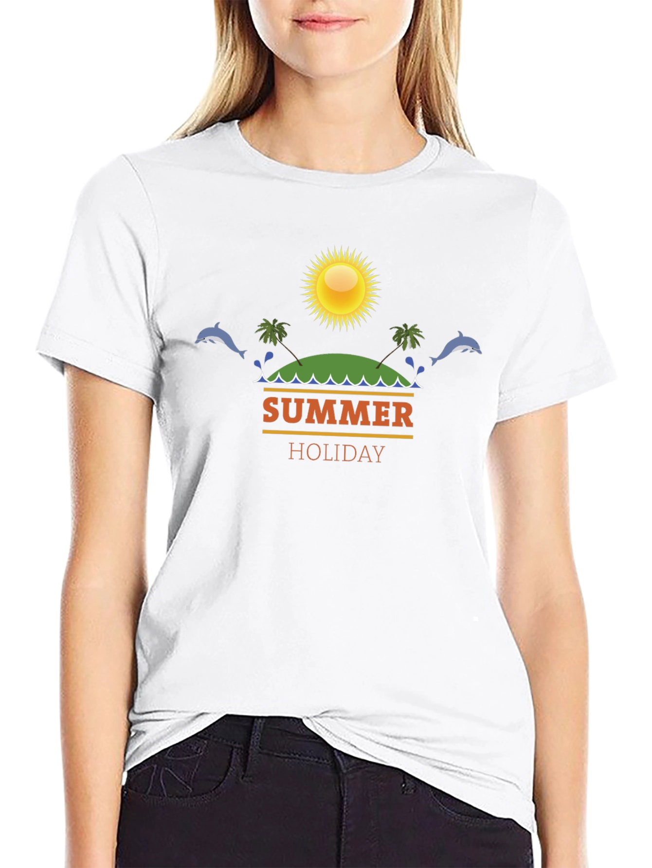 Summer Holiday Black T-Shirt