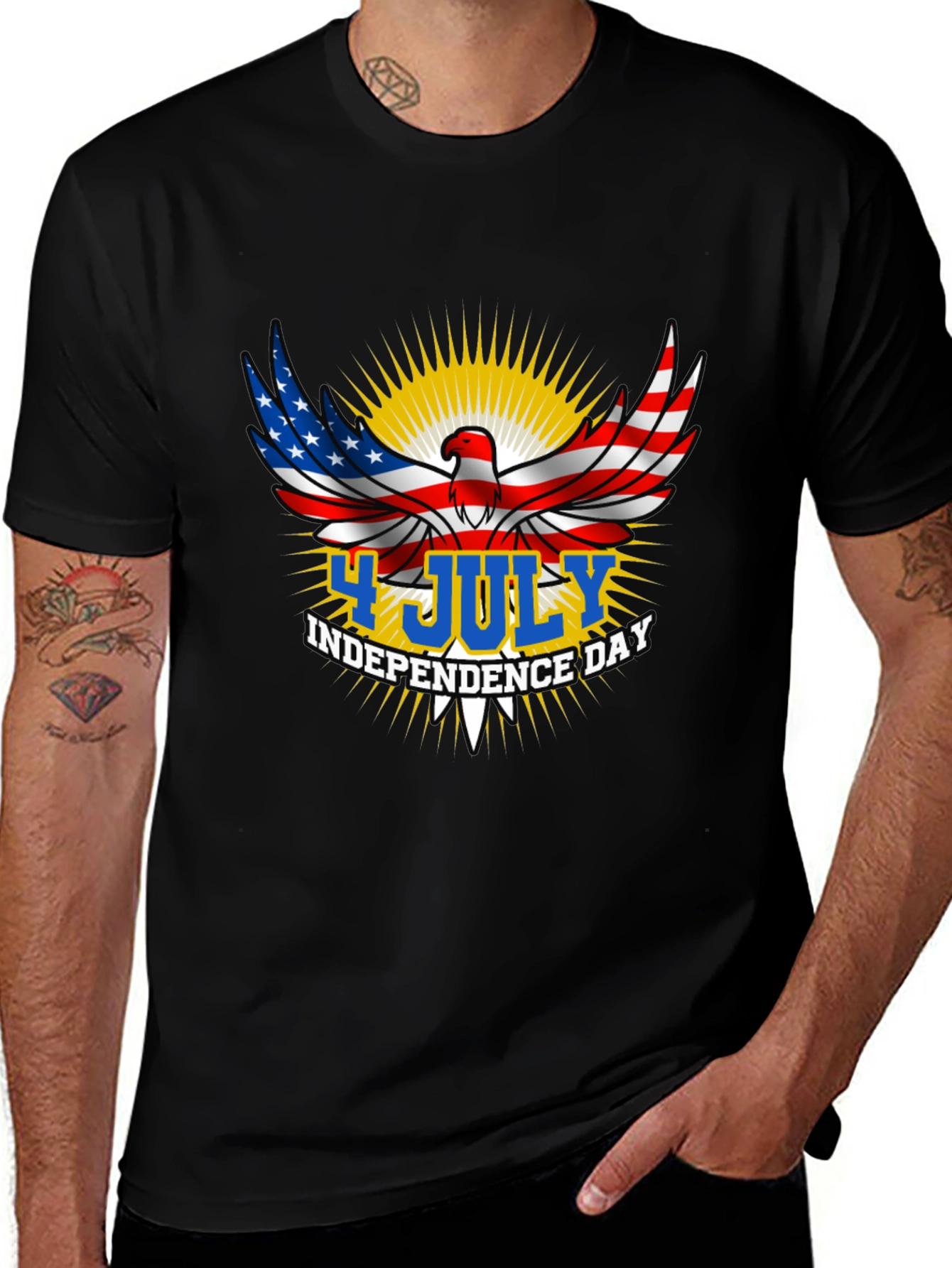 Patriotic 4th of July Eagle Graphic Tee