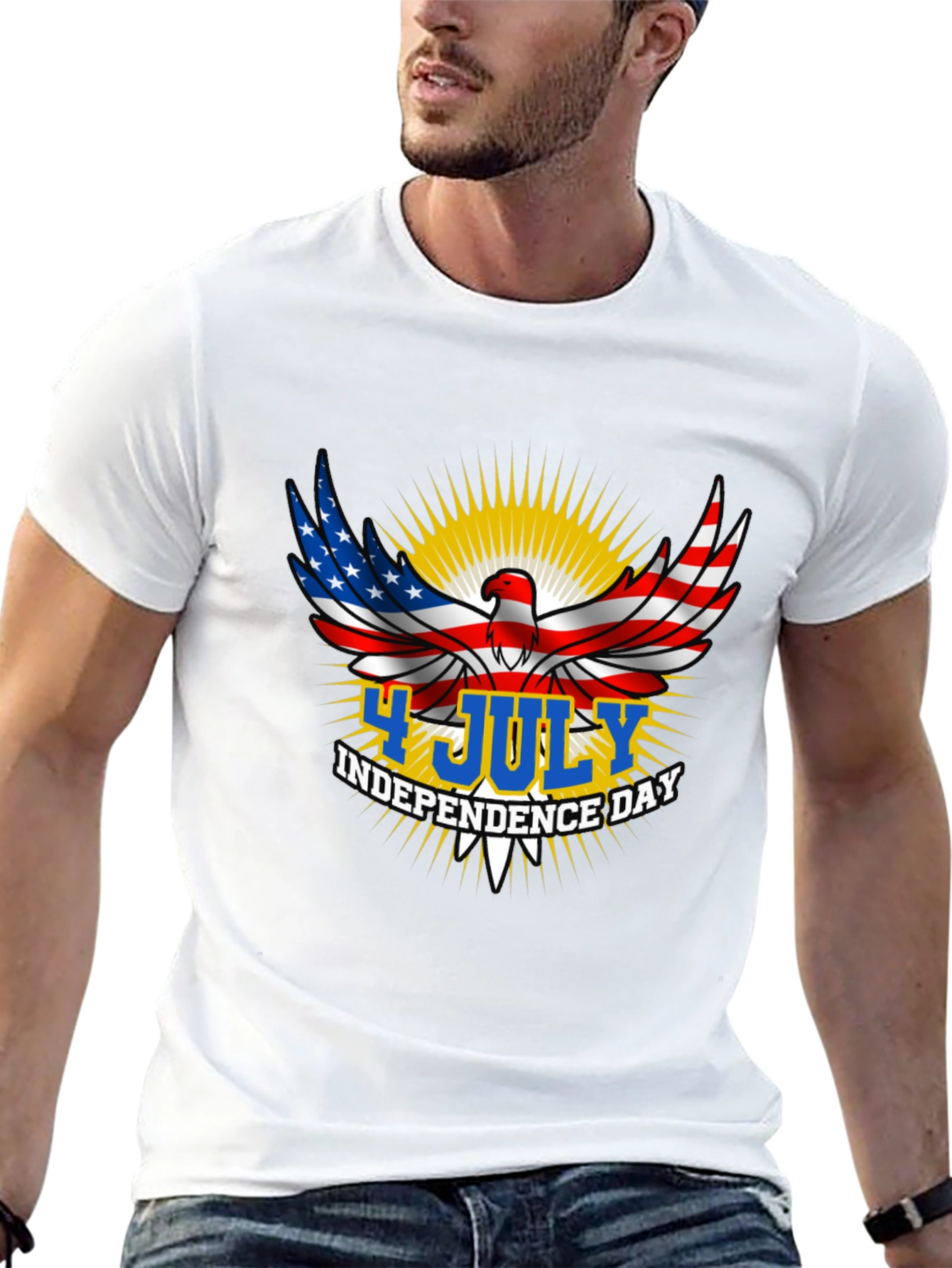 Patriotic 4th of July Eagle Graphic Tee