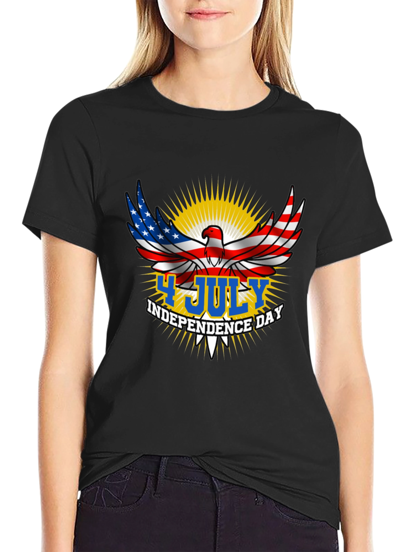 Patriotic 4th of July Eagle Graphic Tee