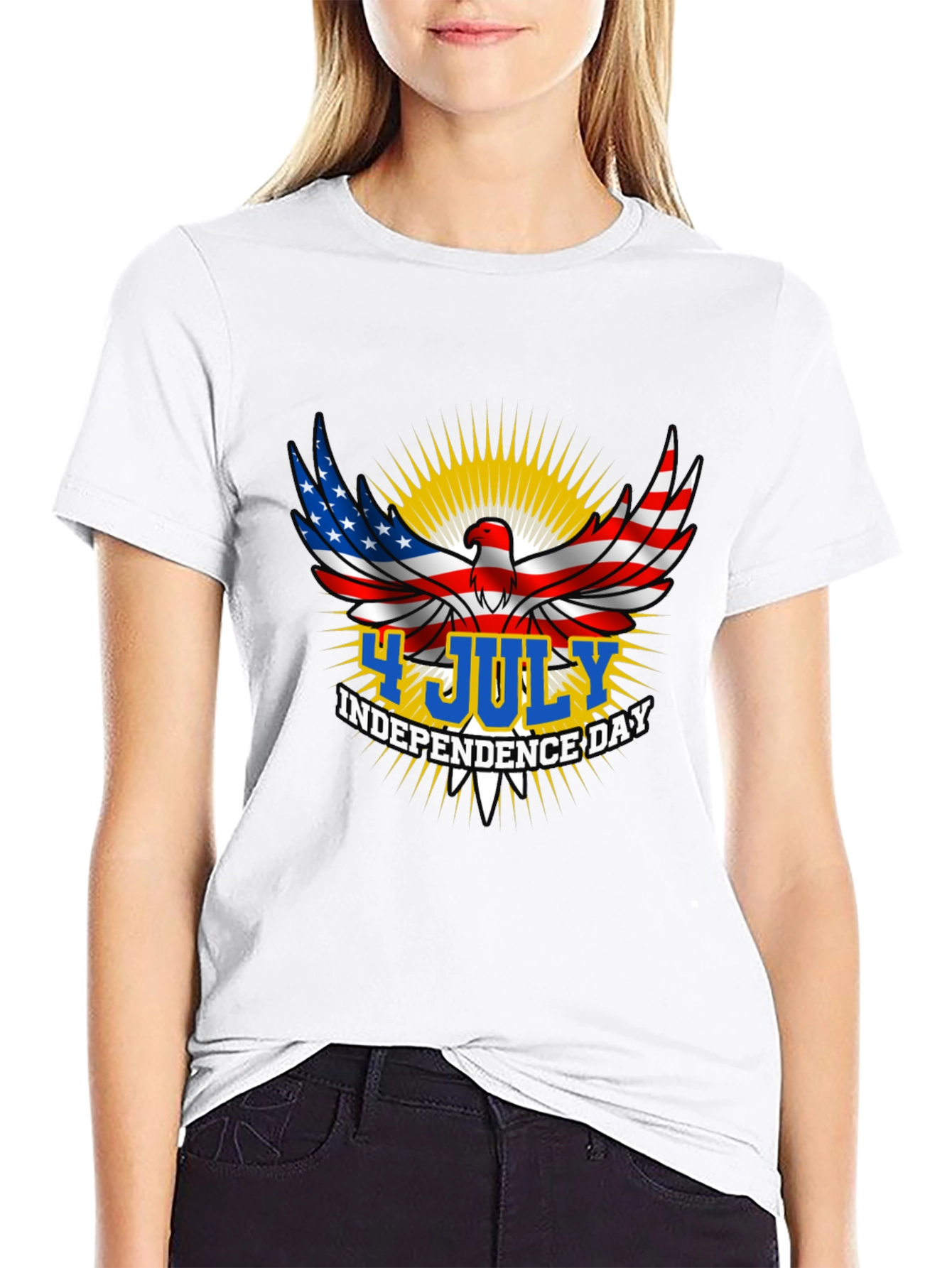 Patriotic 4th of July Eagle Graphic Tee