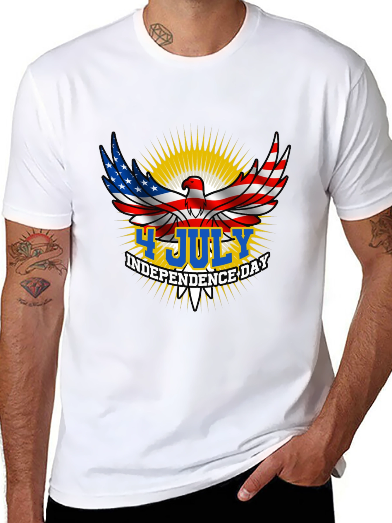 Patriotic 4th of July Eagle Graphic Tee
