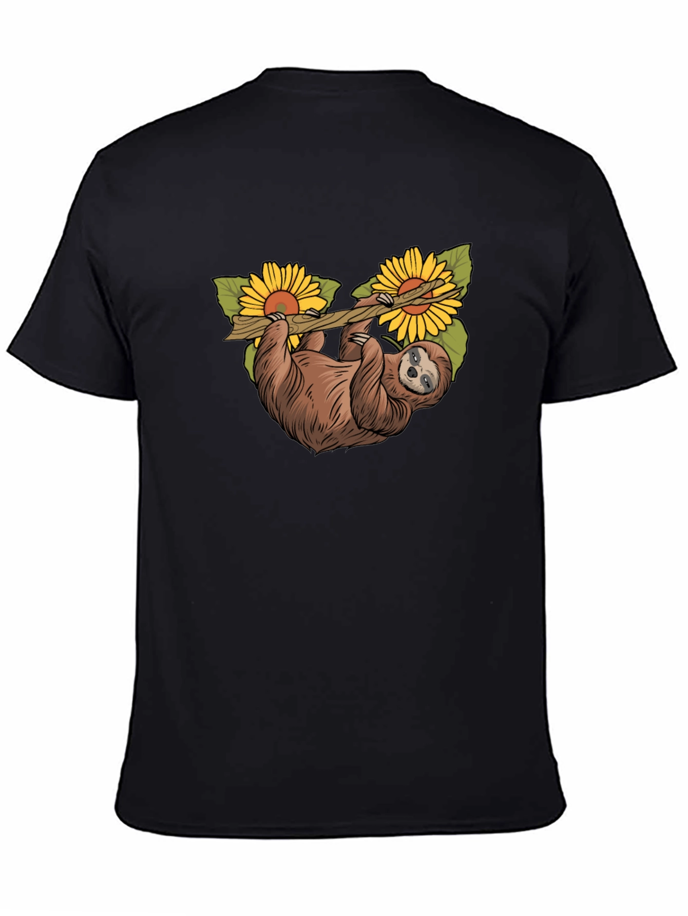 Sloth & Sunflower Graphic T-Shirt - Unique Design