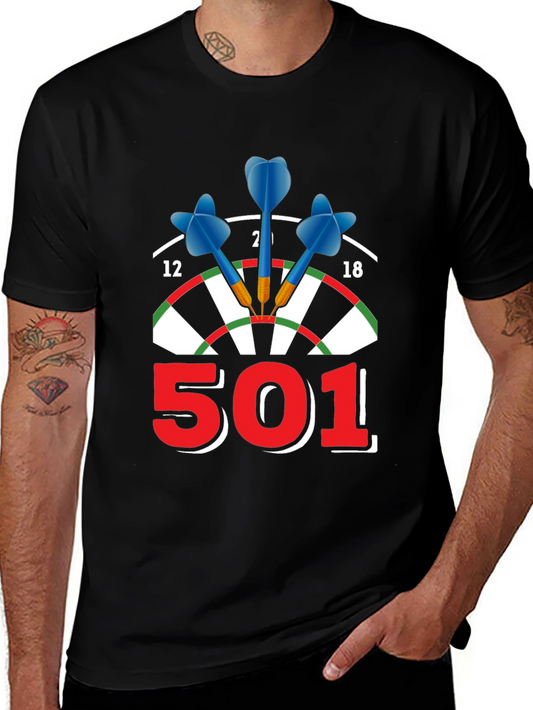 Dartboard 501 T-Shirt - Sporty Casual Tee