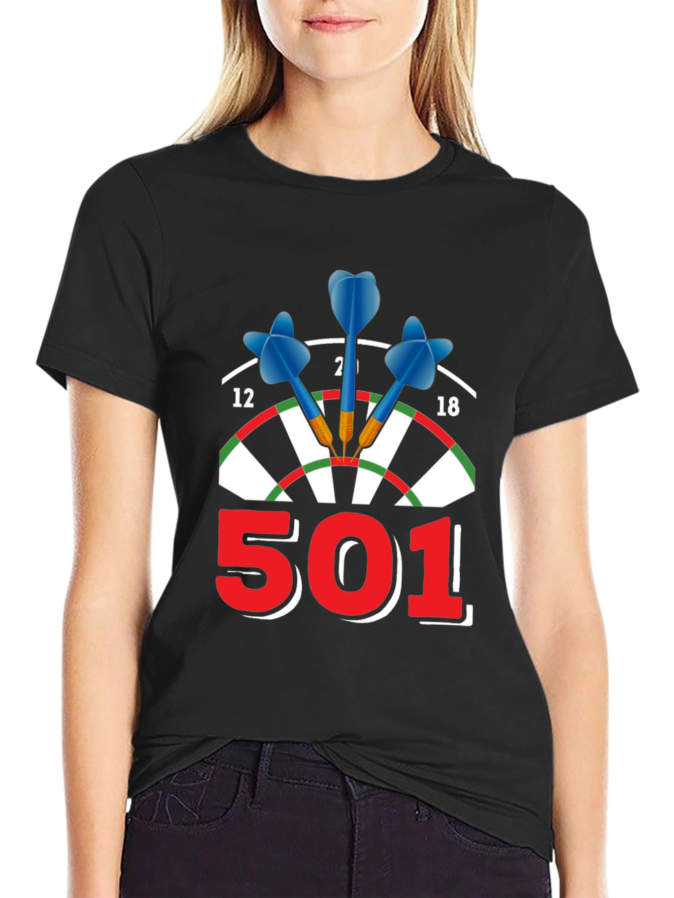 Dartboard 501 T-Shirt - Sporty Casual Tee