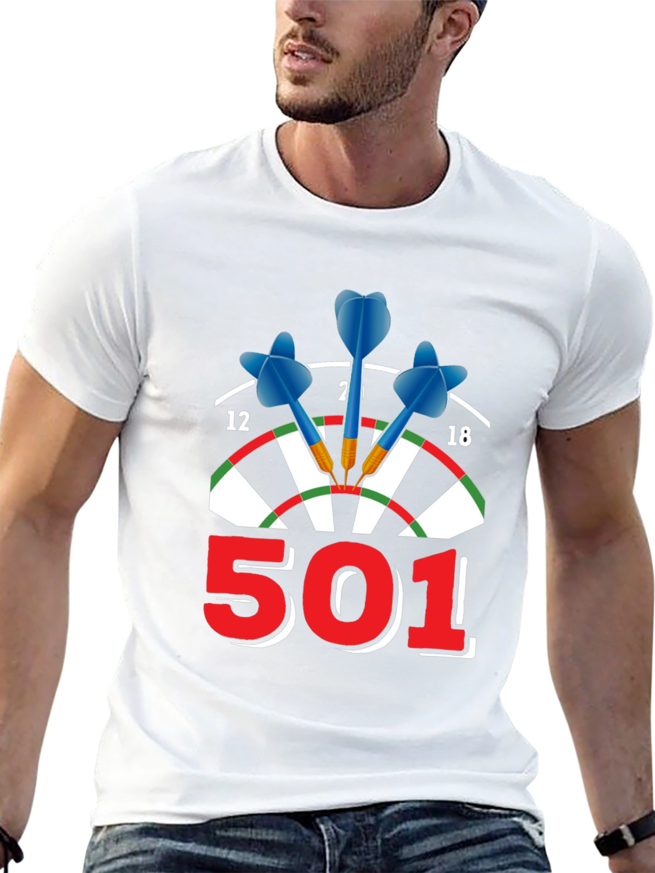 Dartboard 501 T-Shirt - Sporty Casual Tee