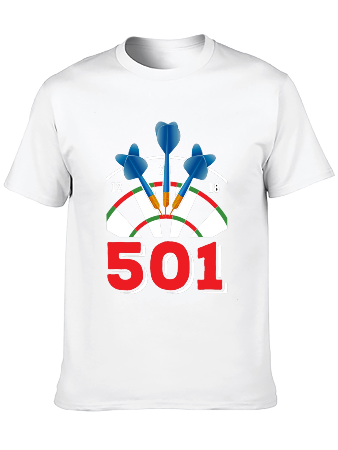 Dartboard 501 T-Shirt - Sporty Casual Tee