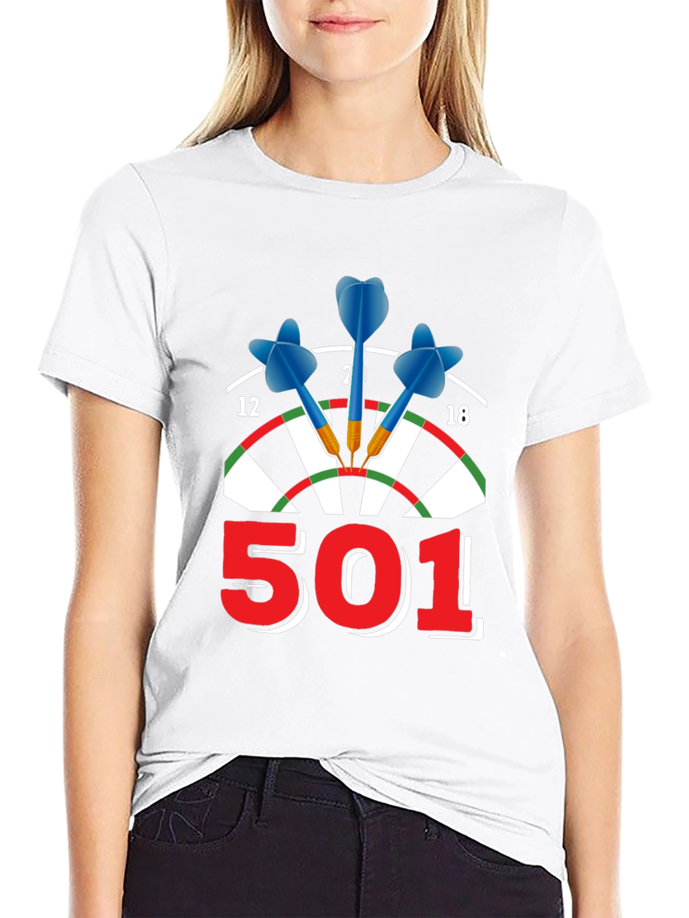 Dartboard 501 T-Shirt - Sporty Casual Tee