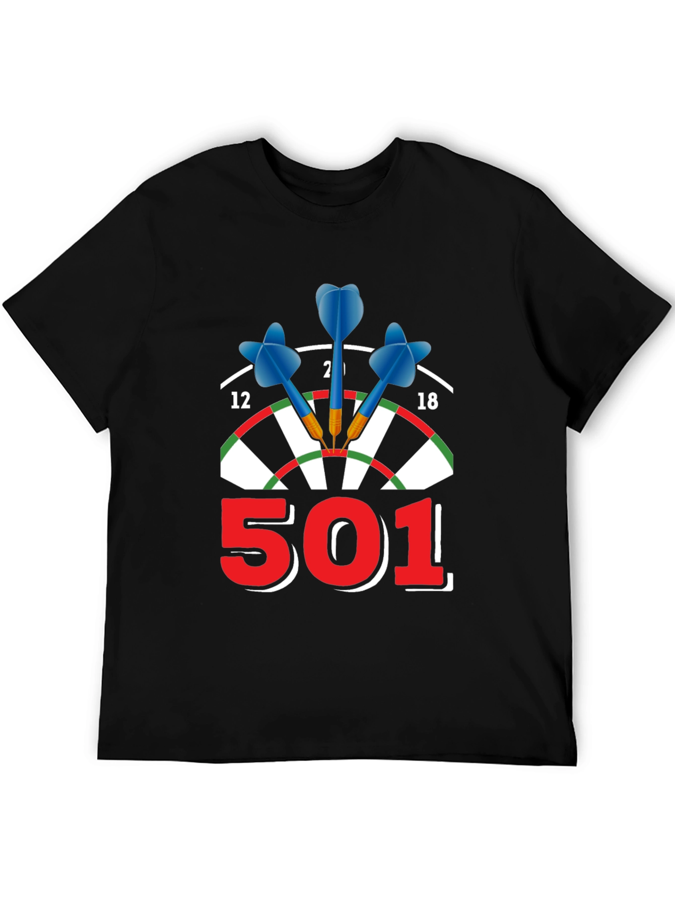 Dartboard 501 T-Shirt - Sporty Casual Tee
