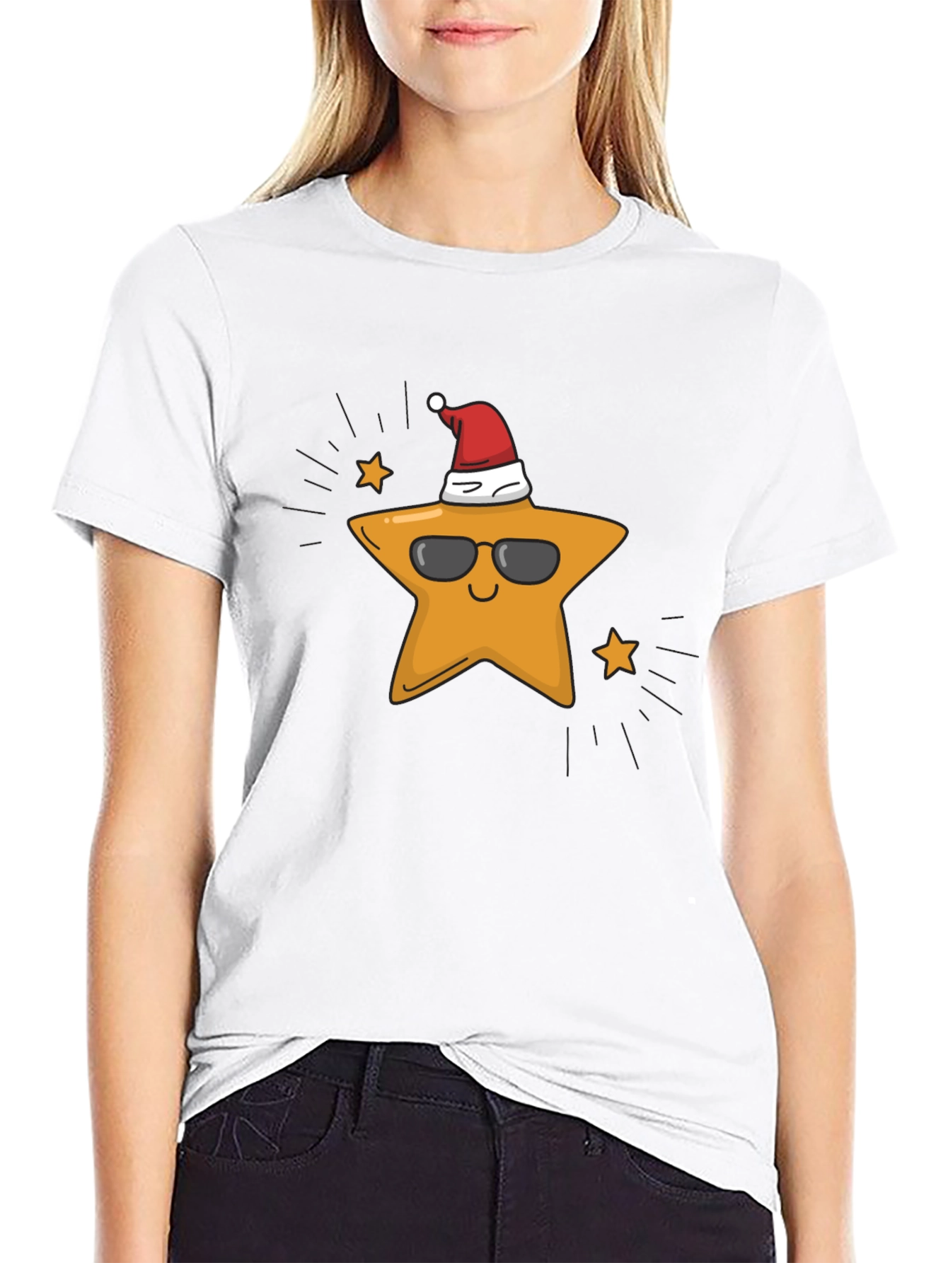 Cool Star with Santa Hat T-Shirt