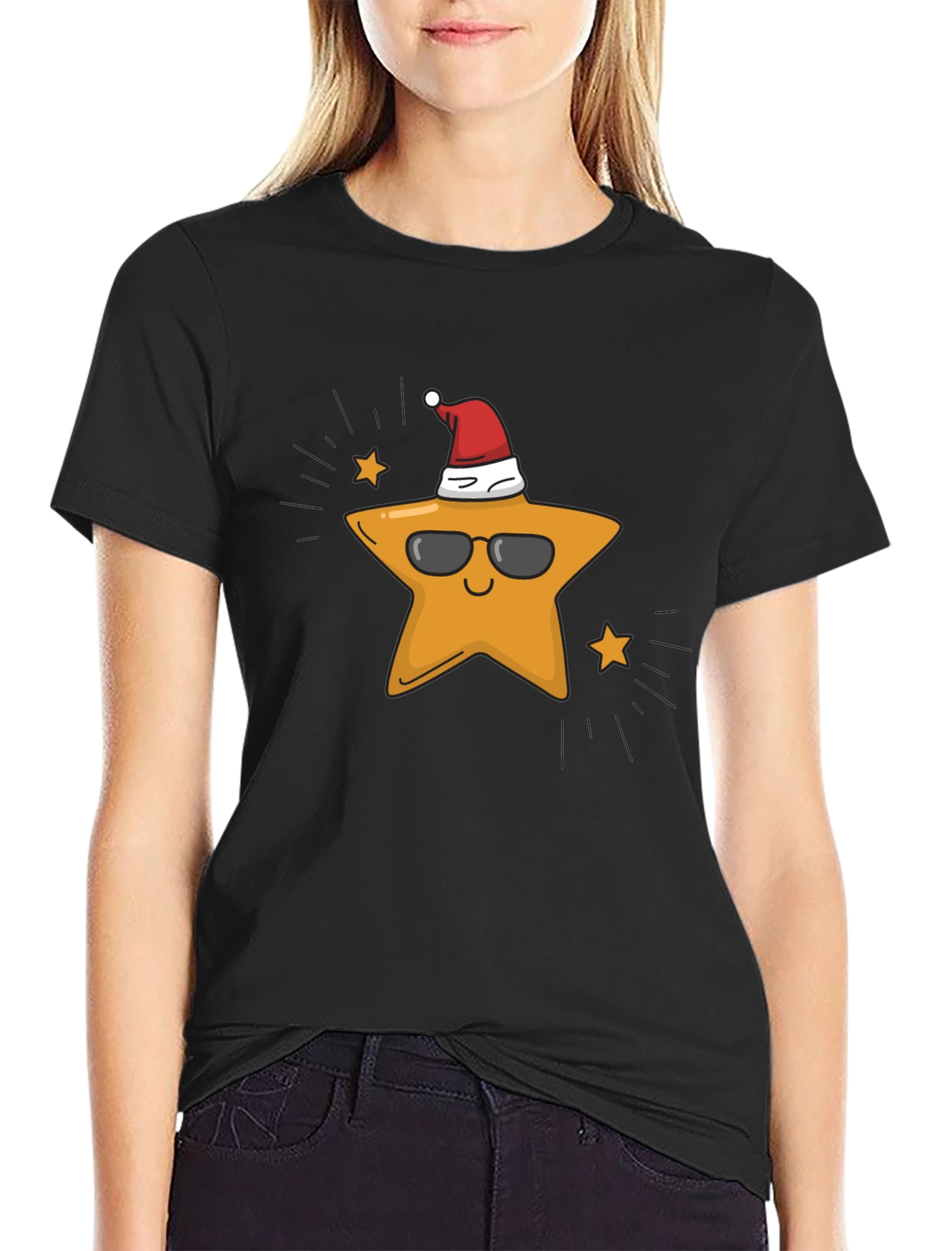 Cool Star with Santa Hat T-Shirt