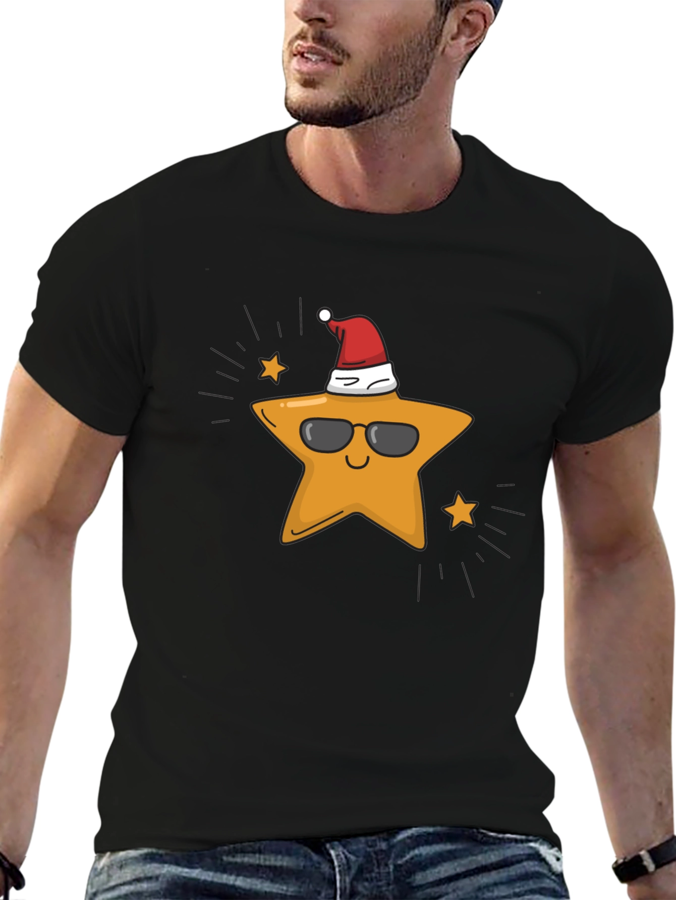 Cool Star with Santa Hat T-Shirt