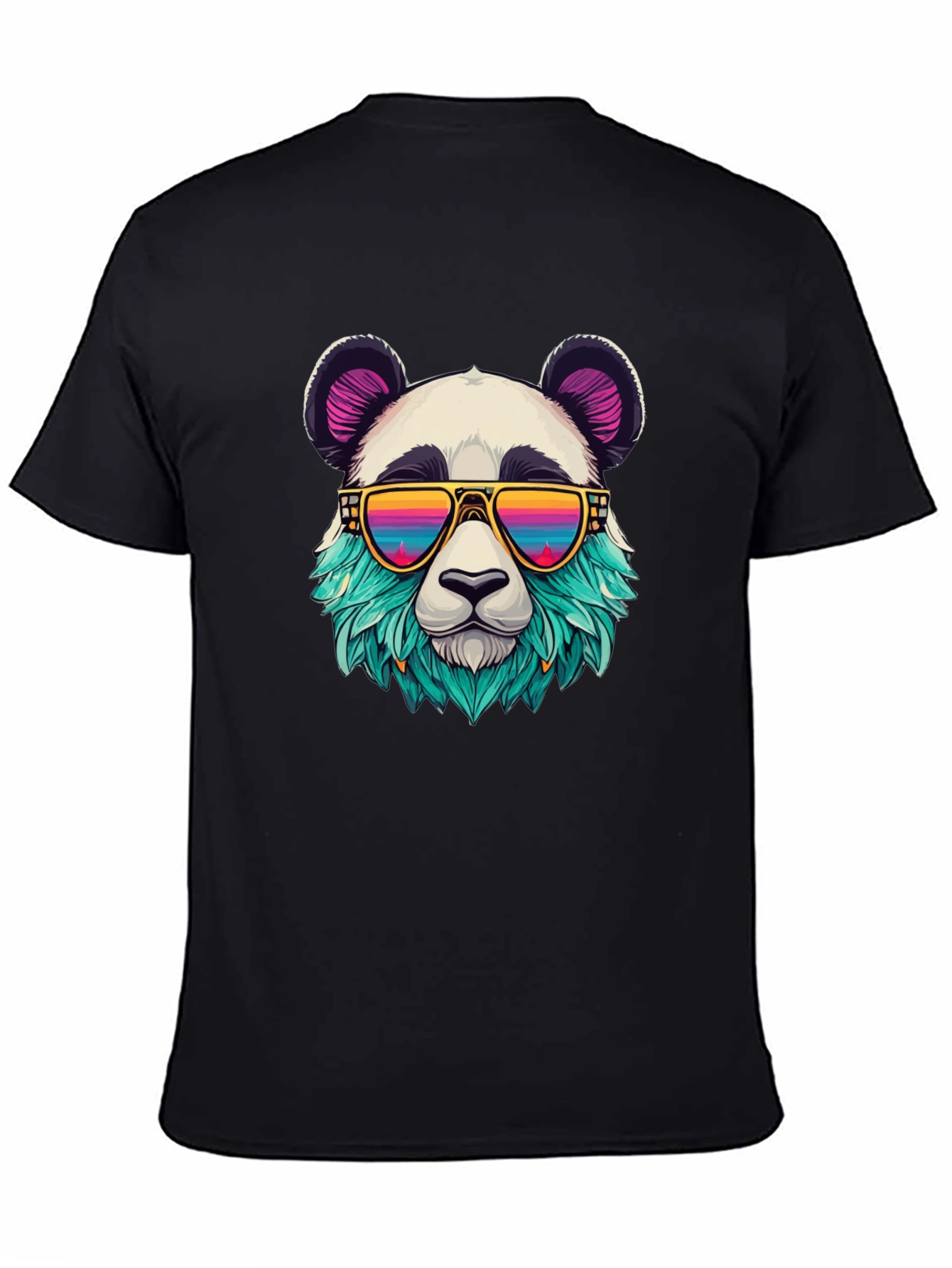 Cool Panda Graphic Tee - Black Cotton T-Shirt