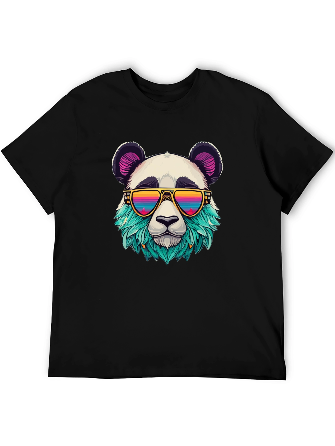 Cool Panda Graphic Tee - Black Cotton T-Shirt