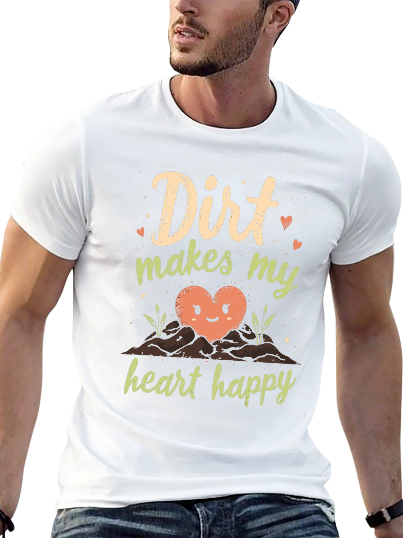 Dirt Makes My Heart Happy Black T-Shirt