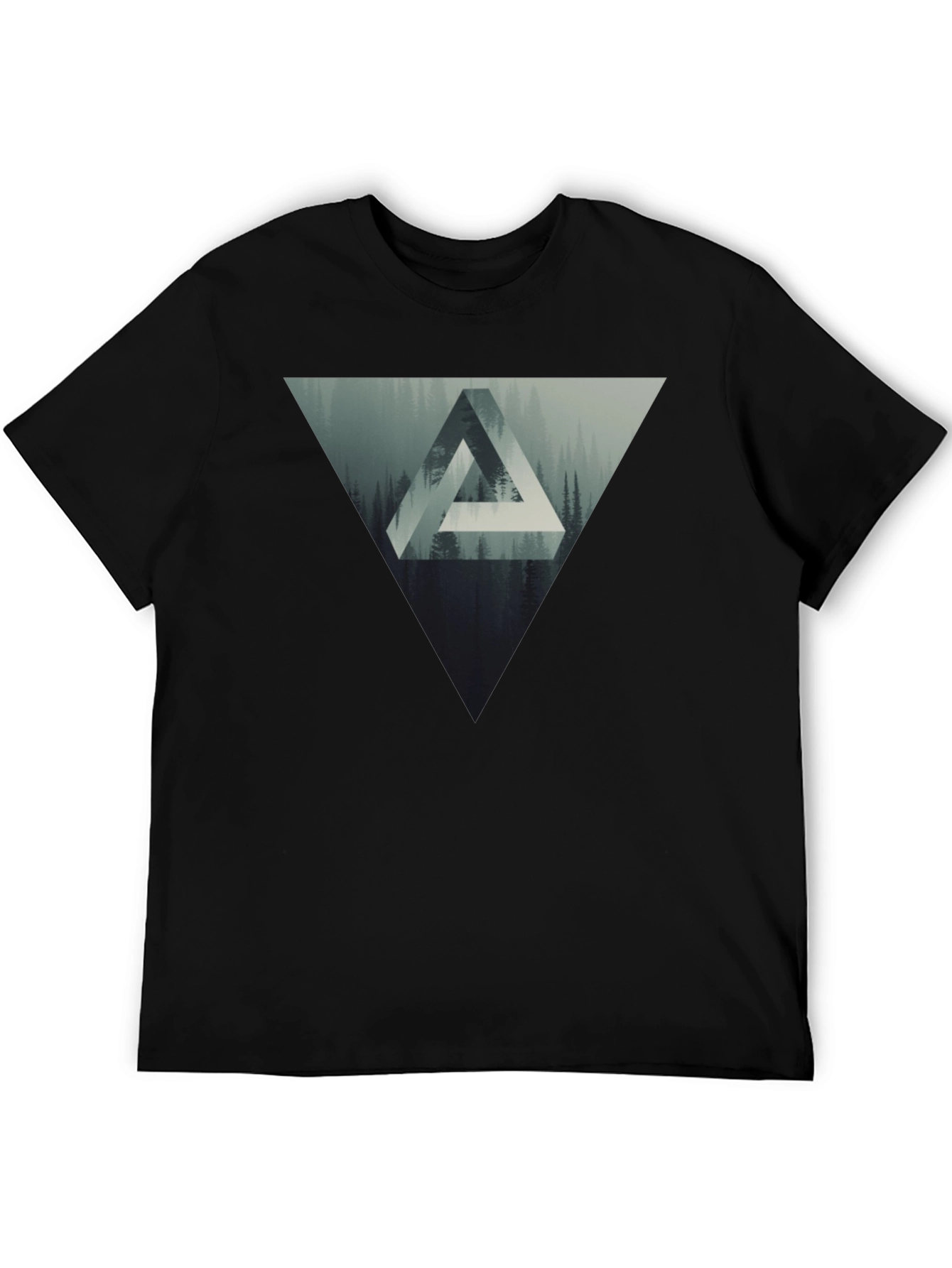 Geometric Forest Graphic T-Shirt