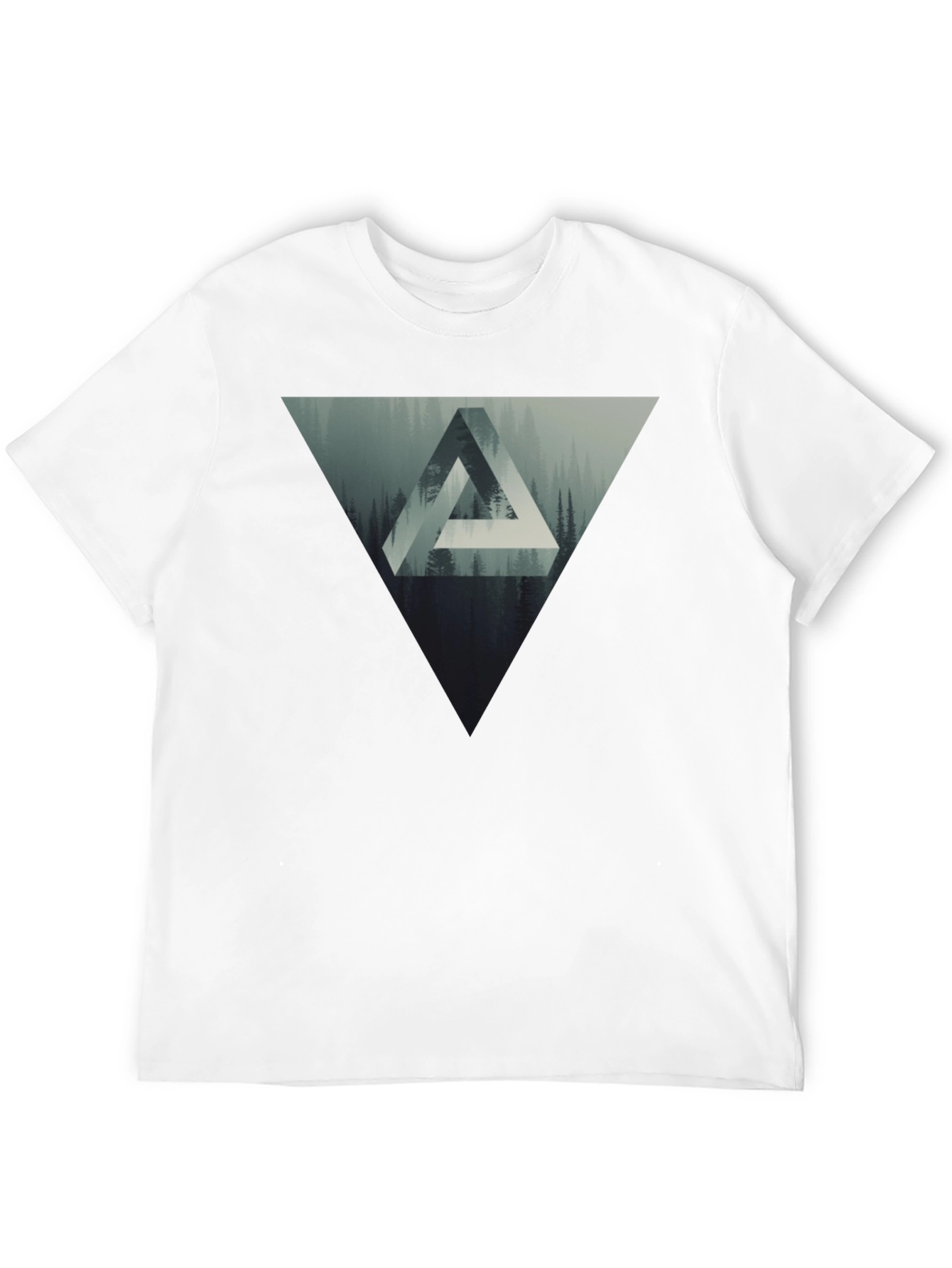 Geometric Forest Graphic T-Shirt
