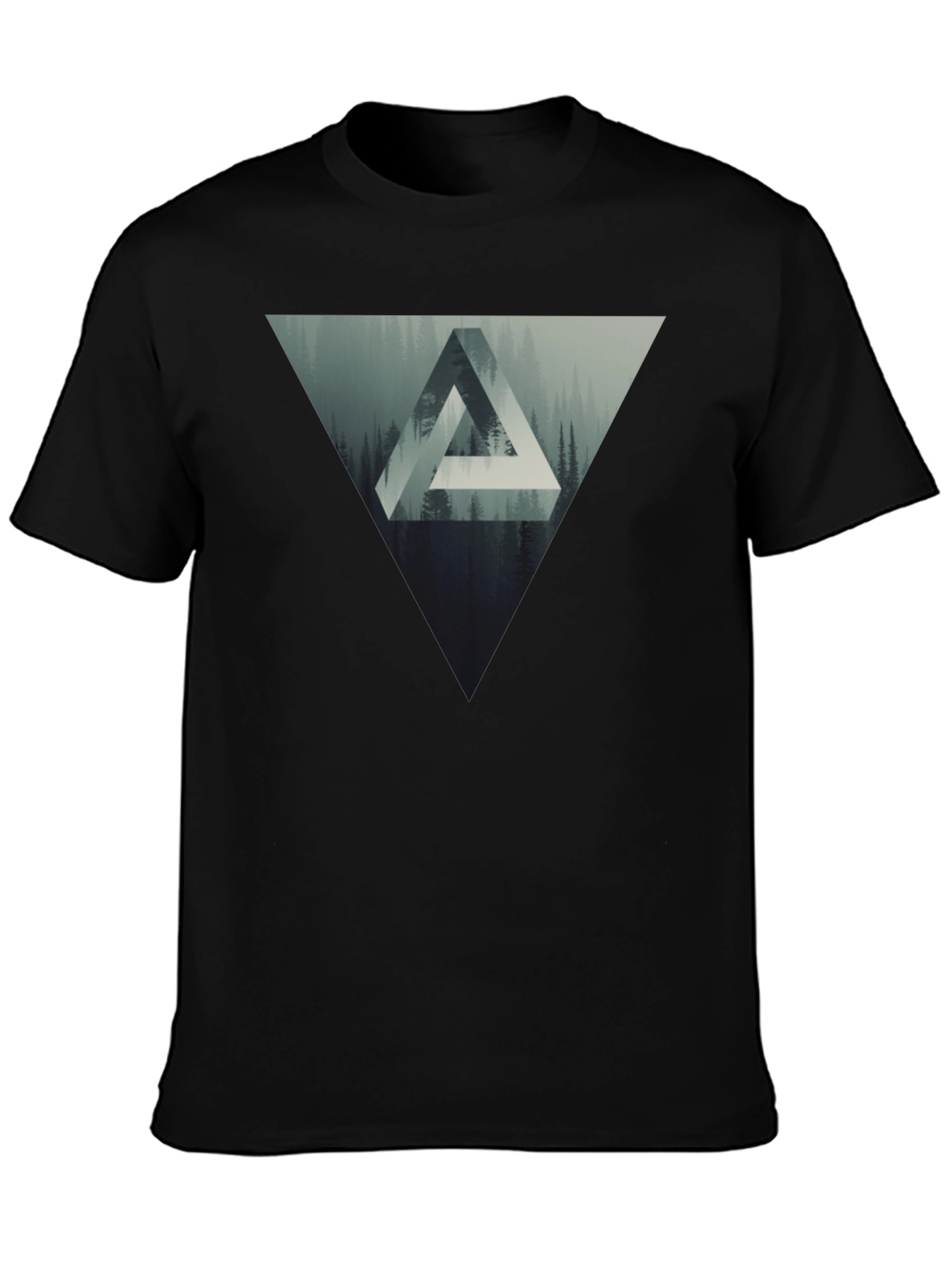Geometric Forest Graphic T-Shirt