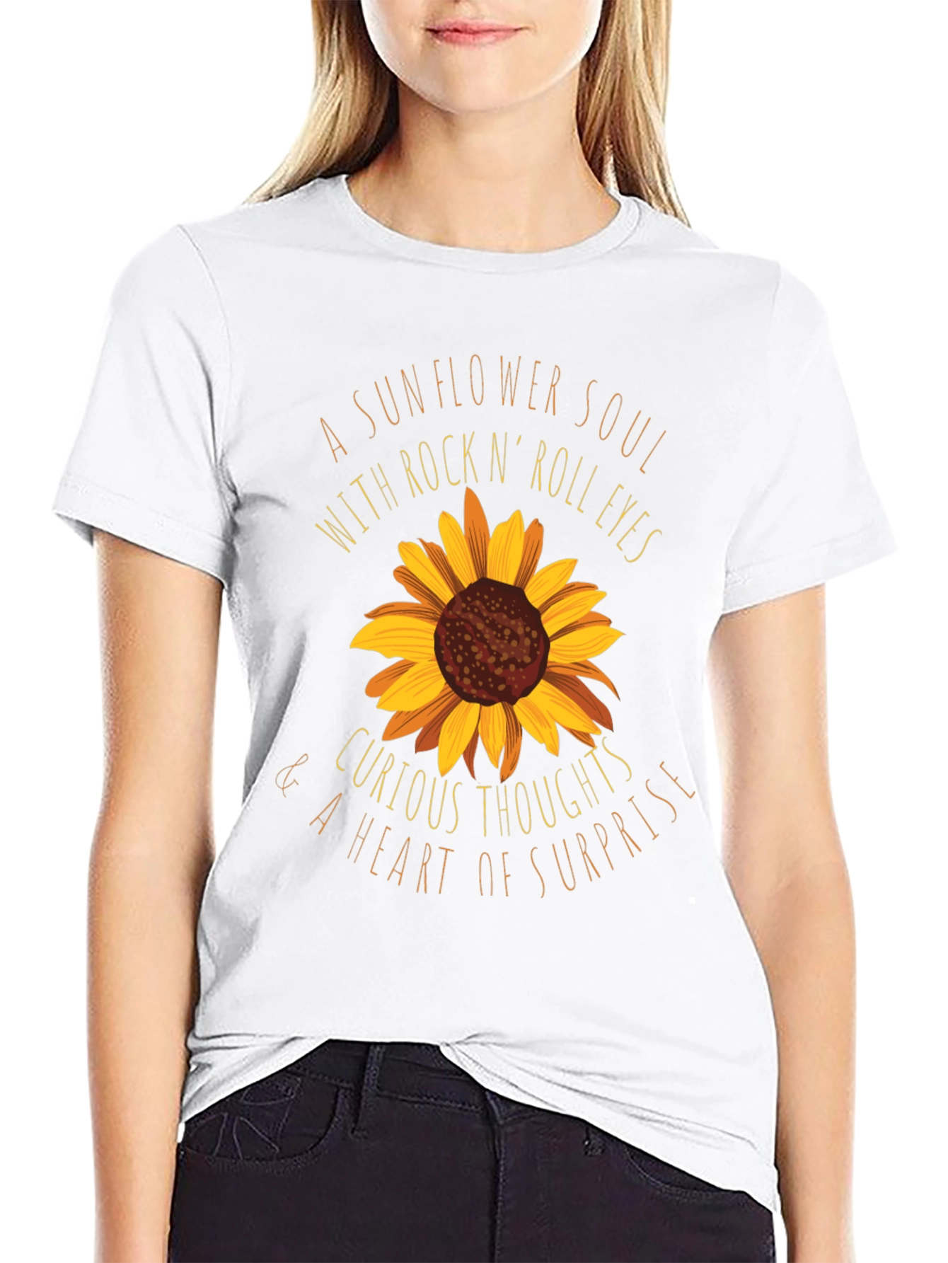 Sunflower Soul Rock n Roll Graphic T-Shirt