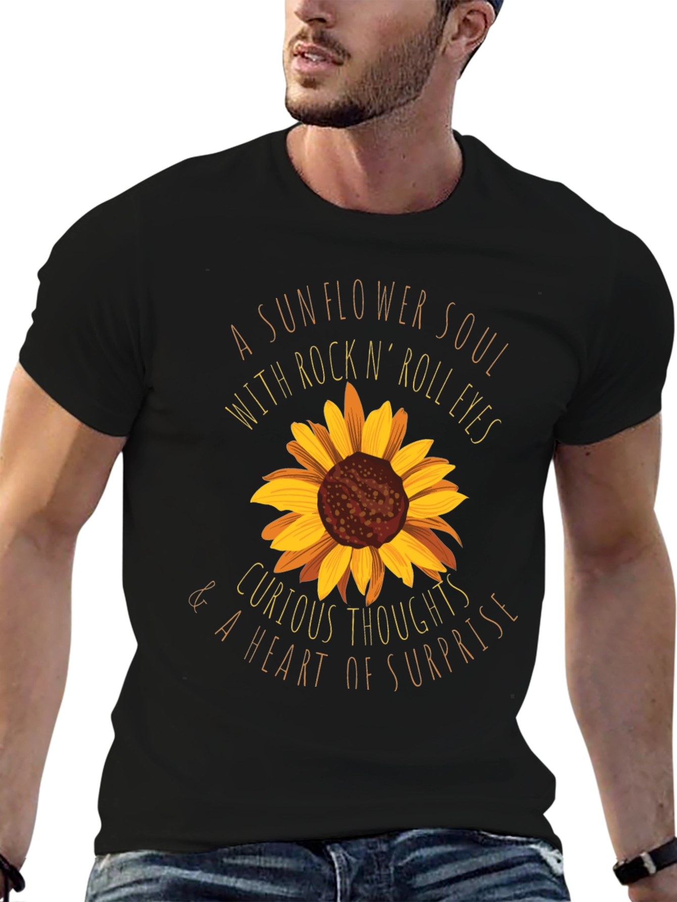 Sunflower Soul Rock n Roll Graphic T-Shirt