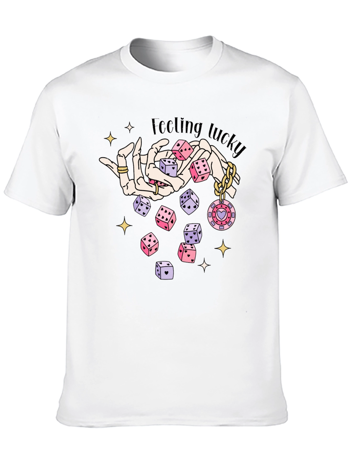 Lucky Dice Graphic Tee - Black Cotton Blend