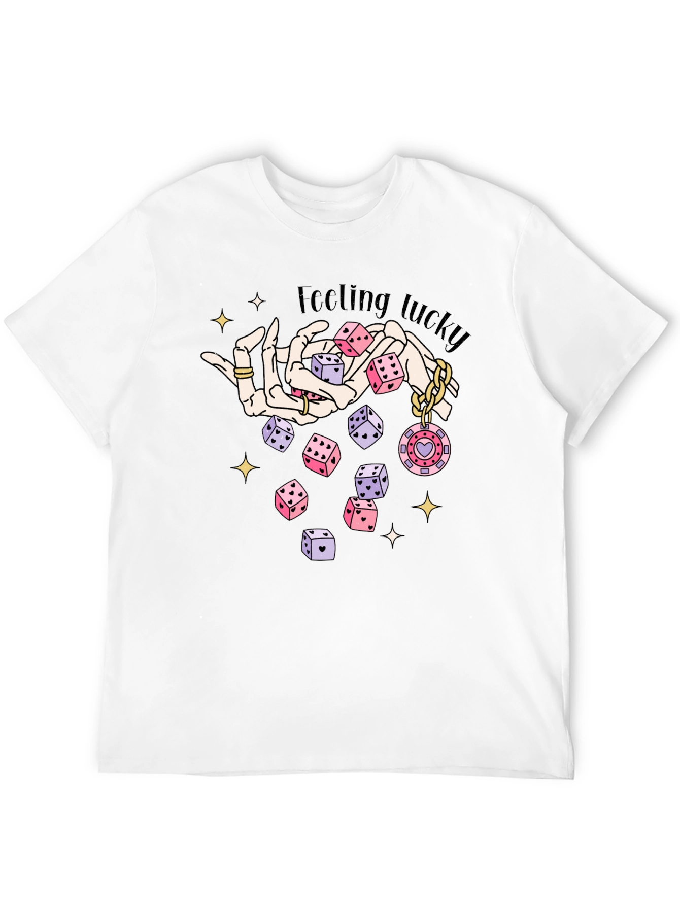 Lucky Dice Graphic Tee - Black Cotton Blend