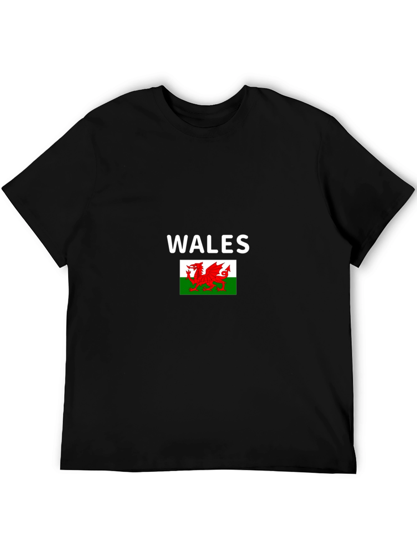 Wales Flag Graphic Black T-Shirt