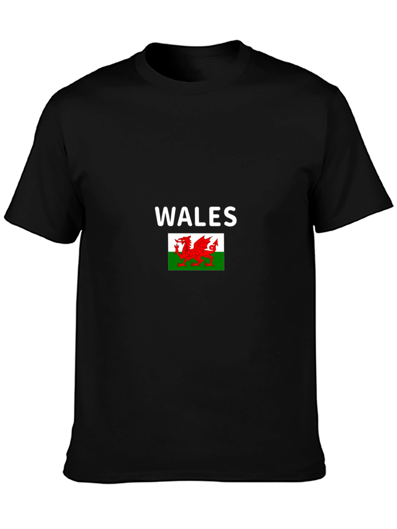 Wales Flag Graphic Black T-Shirt