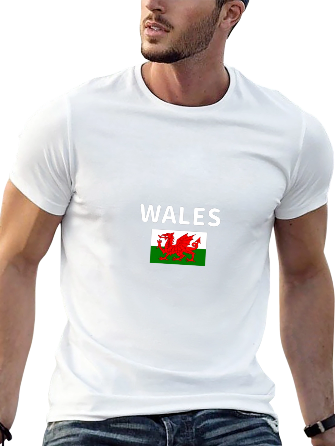 Wales Flag Graphic Black T-Shirt